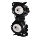 Wielofunkcyjny uchwyt na lampkę rowerową 360° obrotowy uchwyt na rower do rurek 1,8-3,8 cm Uniwersalny obrotowy uchwyt na lampkę 4
