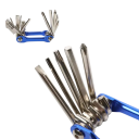 Wielofunkcyjny zestaw narzędzi rowerowych 11 w 1 Klucze Śrubokręty Przecinak do łańcucha Przenośne narzędzia aluminiowe Zestaw naprawczy do rowerów górskich i szosowych 6
