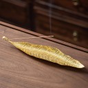 Wierookhouder lange blad 21 cm Gouden kleur Metalen houder voor wierook Stijlvolle standaard voor aromatherapie en ontspanning 2