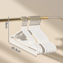 Wieszaki metalowe w opakowaniu plastikowym 10 szt. 40,5 x 18 cm Trwałe wieszaki na ubrania z wykończeniem antypoślizgowym Praktyczne i wytrzymałe do szafy i garderoby 2