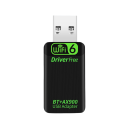 WiFi 6 USB Adapter 900 Mb/s Bluetooth 5.3 2.4 GHz and 5 GHz 2-in-1 Wireless Receiver with External 5 dBi Antenna USB 2.0 for Windows 10/11 1