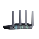 WiFi-router dubbelbandig hög hastighet 1148 Mb/s 2,4 GHz och 4804 Mb/s 5 GHz teknik 4 antenner svart router för hemmanätverk 4