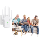 WiFi-router och signalförstärkare 2,4 GHz 300 Mb/s trådlös repeater med AP- och routerläge vit för att utöka täckningen av det hemma 5