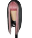 Wig with Coloured Fringe 4