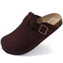 Wildleder-Kork-Hausschuhe mit anatomischer Innensohle und Fußgewölbeunterstützung. Hausschuhe für Damen und Herren. Ergonomische, weiche Schuhe für den Alltag. 6