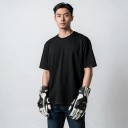 Winddichte und berührungsempfindliche Leder-Motorrad- und Motocross-Handschuhe mit Gelenk- und Fingerprotektoren 4
