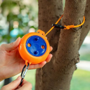 Winddichte Wäscheleine zum Aufrollen, 10 m, Tragkraft 50 kg, Kunststoff + Nylon, Aluminiumkarabiner, ideal für Camping und Outdoor 3