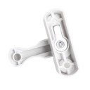 Window Safety Lock with Rotating Arm Screws onto the Window Frame Screws and Caps Included White Plastic 8.5 x 2 x 3.7 cm 5