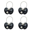 Window Security Lock with Cable Key Lockable Window Opening Limiter Metal Design Set of 4 with Accessories 1