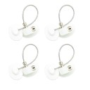 Window Security Lock with Cable Key Lockable Window Opening Limiter Metal Design Set of 4 with Accessories 3
