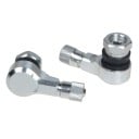 Winkeldichtungsventil für Felgen 2 Stück Aluminiumlegierung Sechskantmutter und Dichtungsring Geriffelter Deckel Abmessungen 4 x 2,2 x 1,8 cm 7