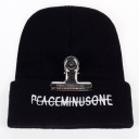 Winter Black Beanie with Inscription 2