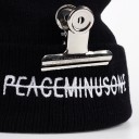 Winter Black Beanie with Inscription 3