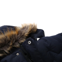 Winter Boys' Jacket with Hood and Fur Warm Quilted Jacket with Zip and Snaps Autumn and Winter Clothing Cotton and Polyester 3