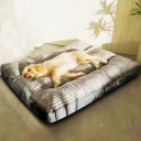 Winter Dog Bed 60 x 47 x 7 cm Warm Comfortable Sleeping Area with Removable and Washable Cover Soft Cushion Bed for Small and Medium Dogs 2
