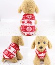 Winter Dog Outfit Size M 2–3.5 kg 40 cm Chest 30 cm Back Red-White Warm Overall with Norwegian Pattern Comfortable Winter Clothing for Dogs 3