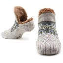 Winter Haussocken mit rutschfester Sohle und wärmendem Futter Größen M L XL Stricksocken zum Schlafen und für das Gehen in der Wohnung 3