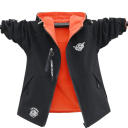 Winter jongensjas met capuchon Warme gewatteerde jas met rits en zakken met rits Comfortabele herfst- en winterkleding Katoen en polyester 5