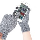 Winter set of beanie with neck warmer and touch-sensitive gloves for both women and men Softly knitted cotton set Neck warmer with plush 9