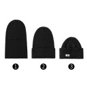 Winter Strickhaube 2 in 1 Kopfumfang 50–60 cm Faltbar zur Mütze Polyester Warmer universeller Kopfschutz 5