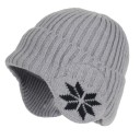 Winter Strickmütze mit Fleece und Ohrenschützern Unisex Acrylmütze für Radfahren Wärmende Outdoor-Wollmütze für Männer und Frauen Verstärkter Innenbereich 9