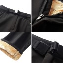 Winter waterdichte en winddichte unisex broeken Warme polyester broeken met pluche aan de binnenkant Ritssluiting en knoop Duurzame winterkleding 2