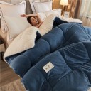 Winter Wendebettdecke 150 x 200 cm 2,5 kg Samtdecke mit Schafswolle Gestepptes warme Bettdecke weiche Winterdecke 5