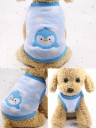 Winteranzug für Hunde Größe XL 50 cm Brust 40 cm Rücken Warmer hellblauer Overall mit weißen Punkten und einem Bild von einem Pinguin für Hunde 4.5–6 kg 3
