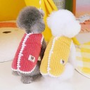 Winteranzug für Hunde Größe XXL 50 cm Brustumfang 40 cm Rücken Warme farbige Weste mit weißen Abschlüssen Bequeme Winterkleidung für Hunde 5,5–7 kg 4