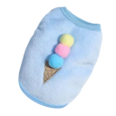 Winteranzug für Hunde XXS 25 cm Brust 15 cm Rücken Wärmender Mantel mit Eiscreme-Motiv Weicher Outfit für kleine Hunde 0,5–1 kg 1