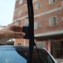 Wiper Blade Cleaner and Restorer Compact Size Fits in the Palm Grooved with Abrasive Surface Plastic ABS and Metal 7 x 3 x 3 cm 3
