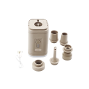 Wireless Air Compressor 8.35 x 9.45 cm with LED Torch 3 Modes 5 Attachments USB Charging Portable Pump for Bicycle Car Ball 4