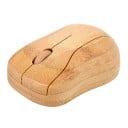 Wireless Bamboo Mouse for Laptop and Computer USB Receiver 2.4 GHz Range 10 m Resolution 1600 DPI Powered by 2x AAA Dimensions 91 x 55 x 26 mm 1