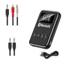 Wireless Bluetooth 5.0 Car Adapter with Display 3.5 mm Jack Connector Micro SD Card Slot 300 mAh Battery 10 m Range Jack to RCA Cable 4