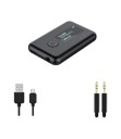 Wireless Bluetooth Adapter for Audio Transmission with Display Bluetooth 5.0 Range 10 m 3.5 mm Jack Socket and Micro USB Cables Included 2