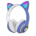 Wireless Bluetooth Headphones with Glowing Cat Ears Bluetooth 5.0 Range 15 m Micro SD Card Slot Battery Life 5 to 7 Hours 3