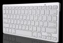 Wireless Bluetooth Keyboard for iPad and MacBook Compact with 78 Keys English Labels Range up to 10 m White with Silver Frame 1