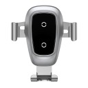Wireless Car Charger with Mobile Phone Holder Qi Standard Power 10 W ABS and Aluminium Alloy 11.3 x 10.3 x 9.8 cm Micro USB 2