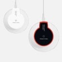 Wireless Charger for Qi Compatible Phones Thin Round Pad with Transparent Edge Powered via USB Dimensions 10 x 0.9 cm 4