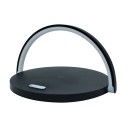 Wireless Charger with Lamp for Phones Supporting Wireless Charging Round Base with Arch Light Powered via USB-C 4