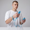 Wireless Controller for Nintendo Wii with Nunchuk and Motion Plus Function Blue with Protective Case and Strap Compatible with Wii U and Wii Mini 5