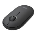 Wireless Flat Oval Mouse Connection via 2.4 GHz USB Receiver or Bluetooth Resolution 1000 DPI Three Buttons Powered by AA Battery 6
