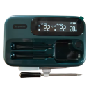 Wireless Grill Thermometer Bluetooth WiFi with Long and Short Probe IP67 100 m Range Stainless Steel Zirconia Ceramic 2500 mAh 1