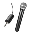 Wireless Handheld Karaoke Microphone Dynamic Cardioid Frequency Range 40 Hz to 18 kHz 6.35 mm Jack and 3.5 mm Adapter Battery Operated 2x AA Black 2