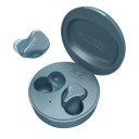 Wireless In-Ear Headphones for Music and Calls Bluetooth 5.2 Volume and Call Control Shaped Body Round Charging Case Blue 1