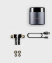 Wireless In-Ear Headphones with 500 mAh Charging Case Bluetooth 5.0 Range 10 m Battery Life Approx. 10 Hours Sensitivity 110 dB Black and Grey 2