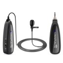 Wireless Lapel Microphone with Transmitter and Receiver Condenser Directional Transmission 2.4 GHz 3.5 mm Jack USB Adapter to 2x 3.5 mm Jack 1