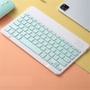 Wireless Mini Keyboard with Bluetooth Connection Slim Compact Design Lithium Battery QWERTY Layout Island Keys 5