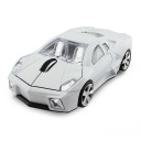 Wireless Mouse in the Shape of a Sports Car with Transparent Windows for Computer and Laptop USB 2.4 GHz Resolution 1600 DPI Dimensions 116 x 1
