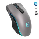 Wireless Rechargeable Mouse for Computer and Laptop Connection via USB Receiver 2.4 GHz and Bluetooth 4.0 Resolution 2400 DPI Battery 500 mAh 3